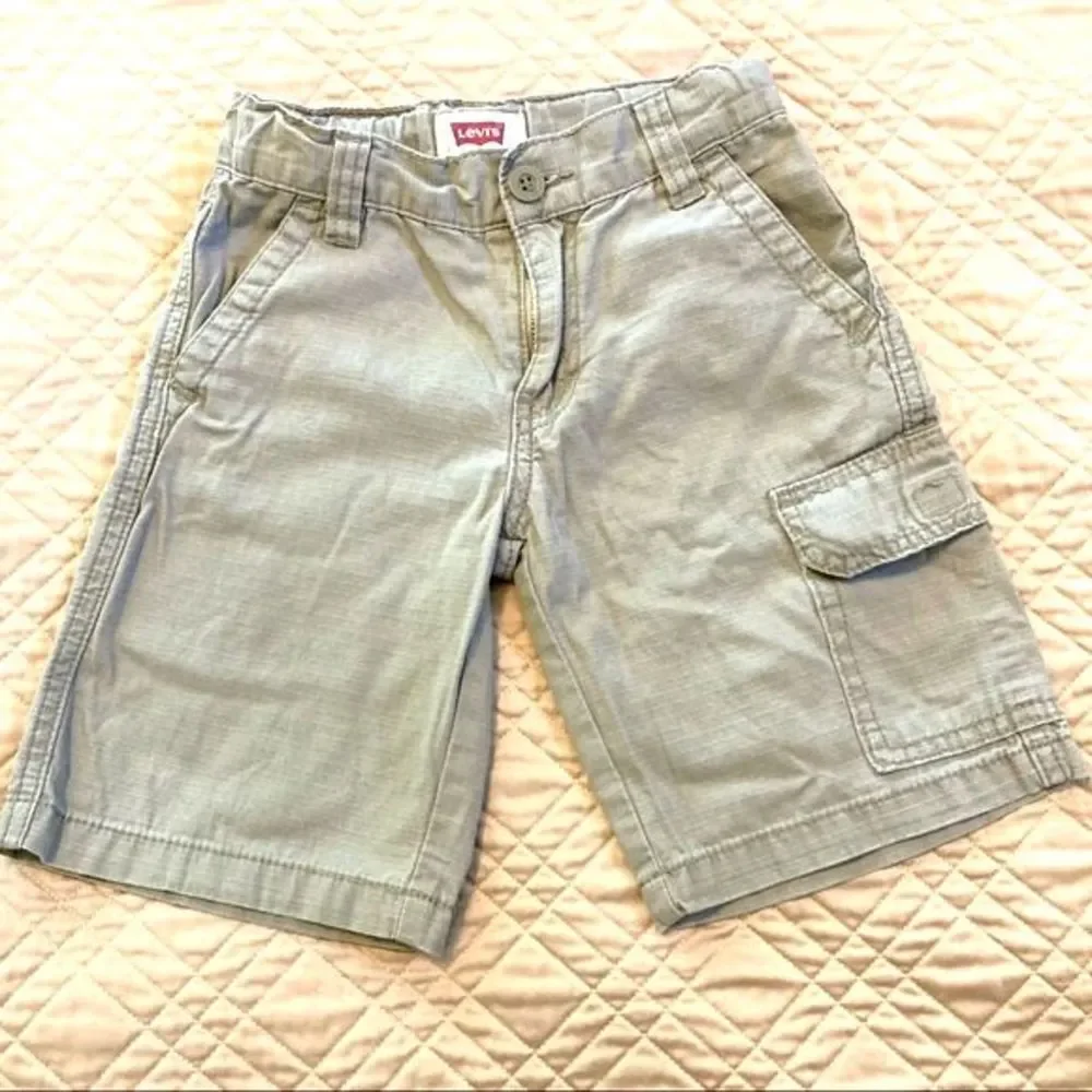LEVI STRAUSS Beige Khaki Cargo Shorts Tan Boys 6 Regular